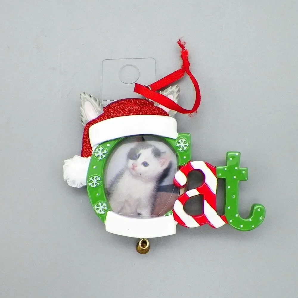 Kitty Cat Kitten Picture Frame Christmas Ornament New PolarX